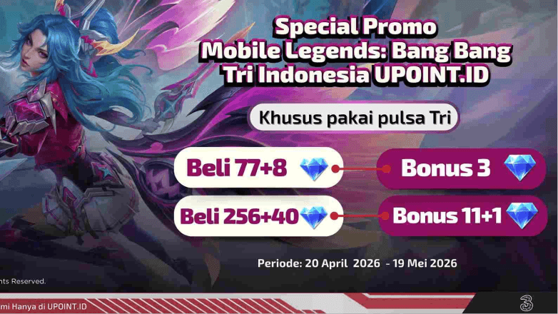 Double Keuntungan Buat Pejuang Ranked! Top Up MLBB Pakai Pulsa Tri