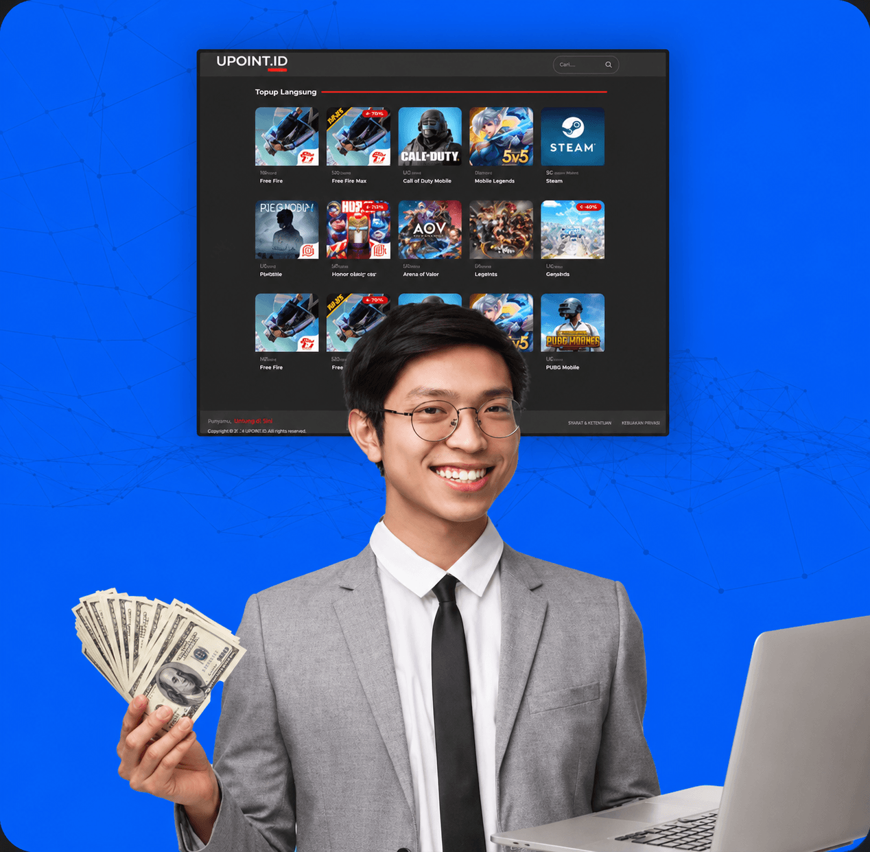 Ilustrasi website toko reseller