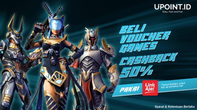 Dapatkan CASHBACK 50% Setiap Pembelian Voucher Games Pakai LinkAja