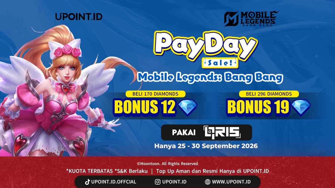 Khusus Payday Sale! Promo Top Up MLBB Bonus hingga 19 Diamond via QRIS BNC