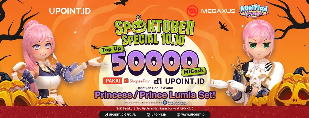 Spooktober Special! Promo MI-Cash Megaxus Bonus Prince / Princess Lumia Set di UPOINT.ID